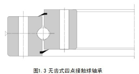 結構示意圖無齒四點-轉盤軸承